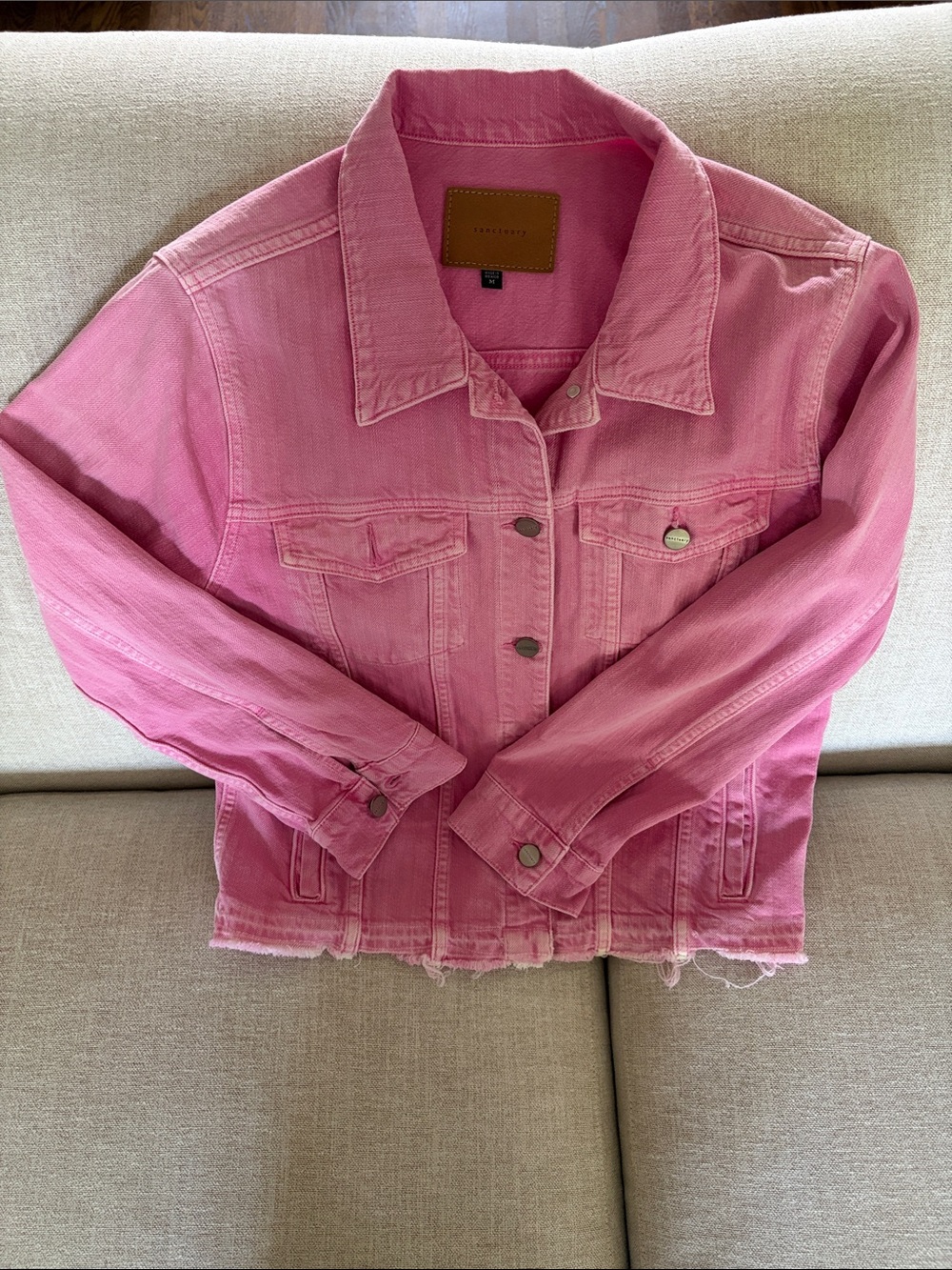 Women's Pink Denim Jacket - Unbranded